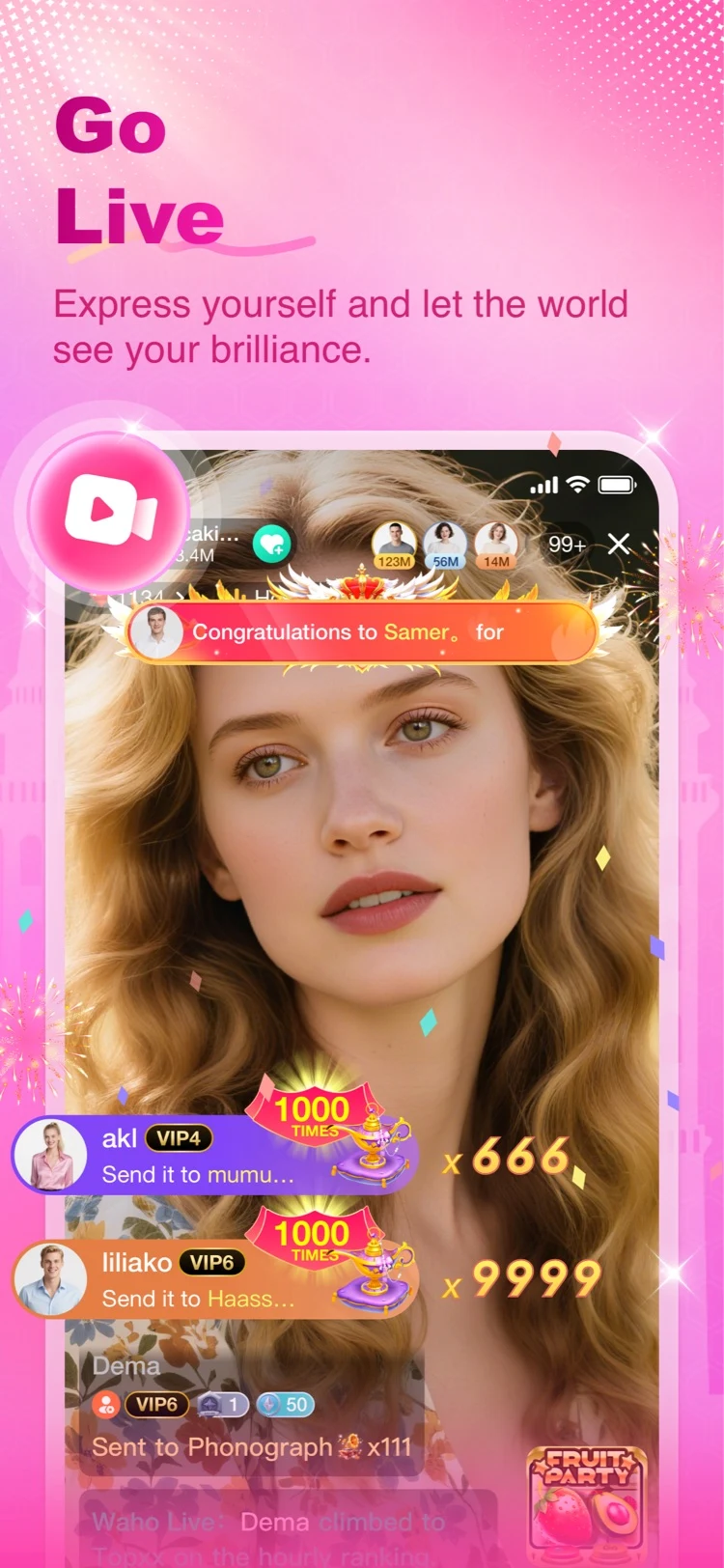Waho - Live Stream, Voice Chat screenshot